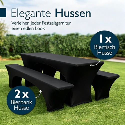 3tlg bierzeltgarnitur hussen - 3tlg,